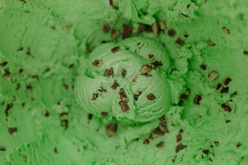 Mint chocolate chip ice cream with Andes mint pieces