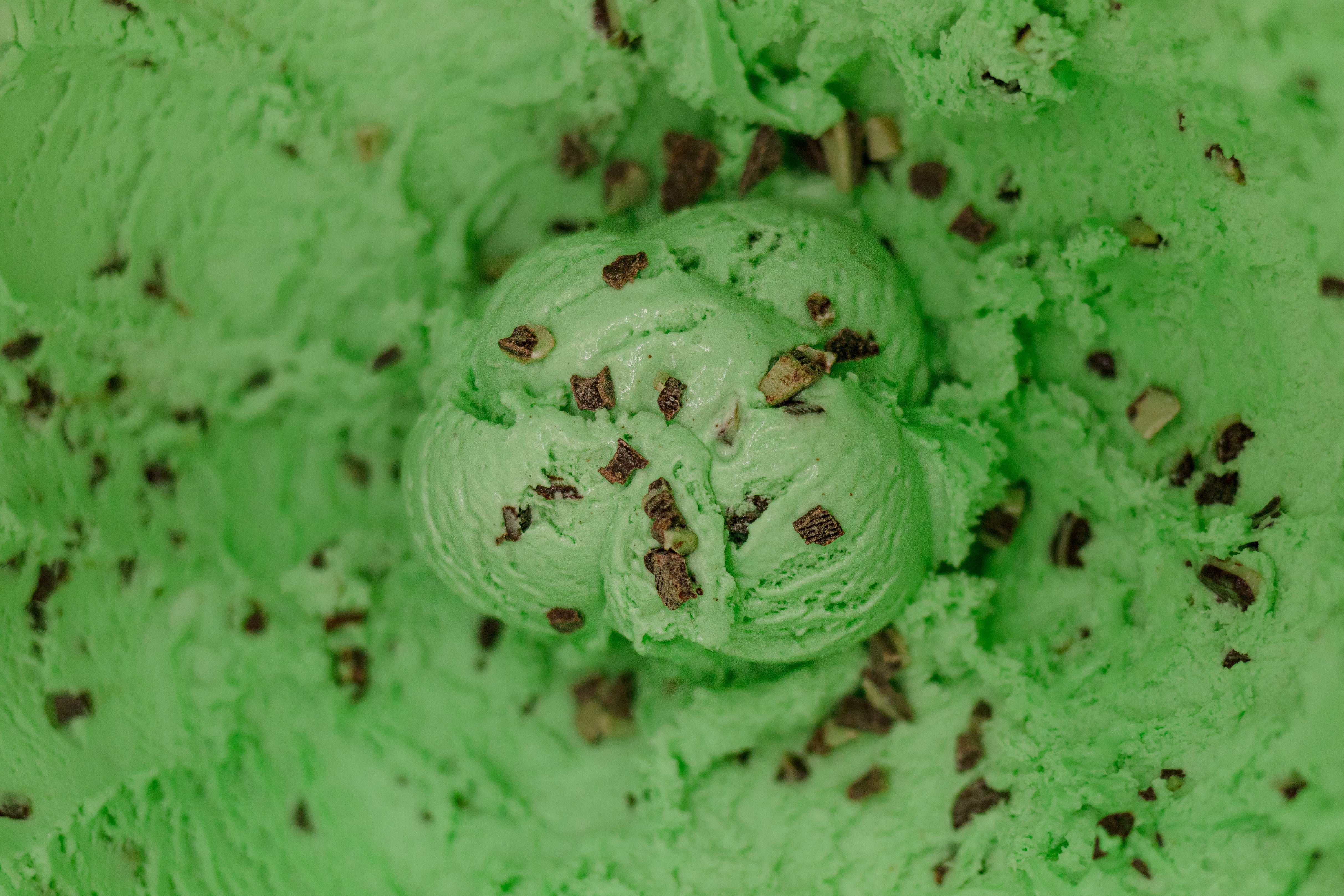Mint chocolate chip ice cream with Andes mint pieces