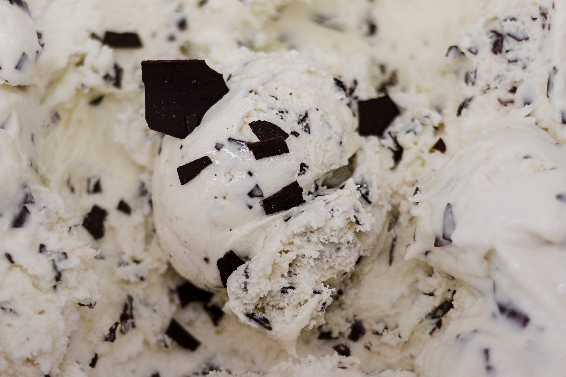 Chocolate chip ice cream with real chocolate pieces