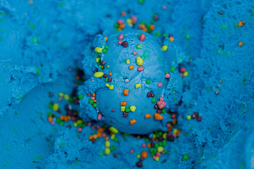 Disco Lives ice cream, a colorful party flavor