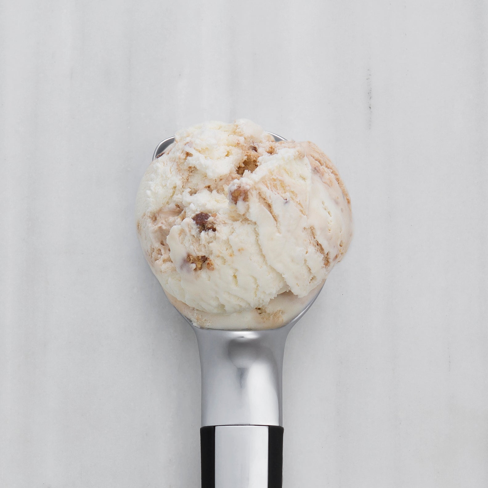 Peanut butter and fudge ice cream with chocolate ribbons