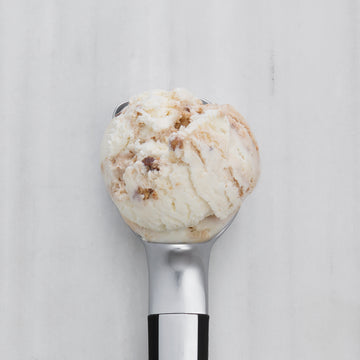 Peanut butter and fudge ice cream with chocolate ribbons