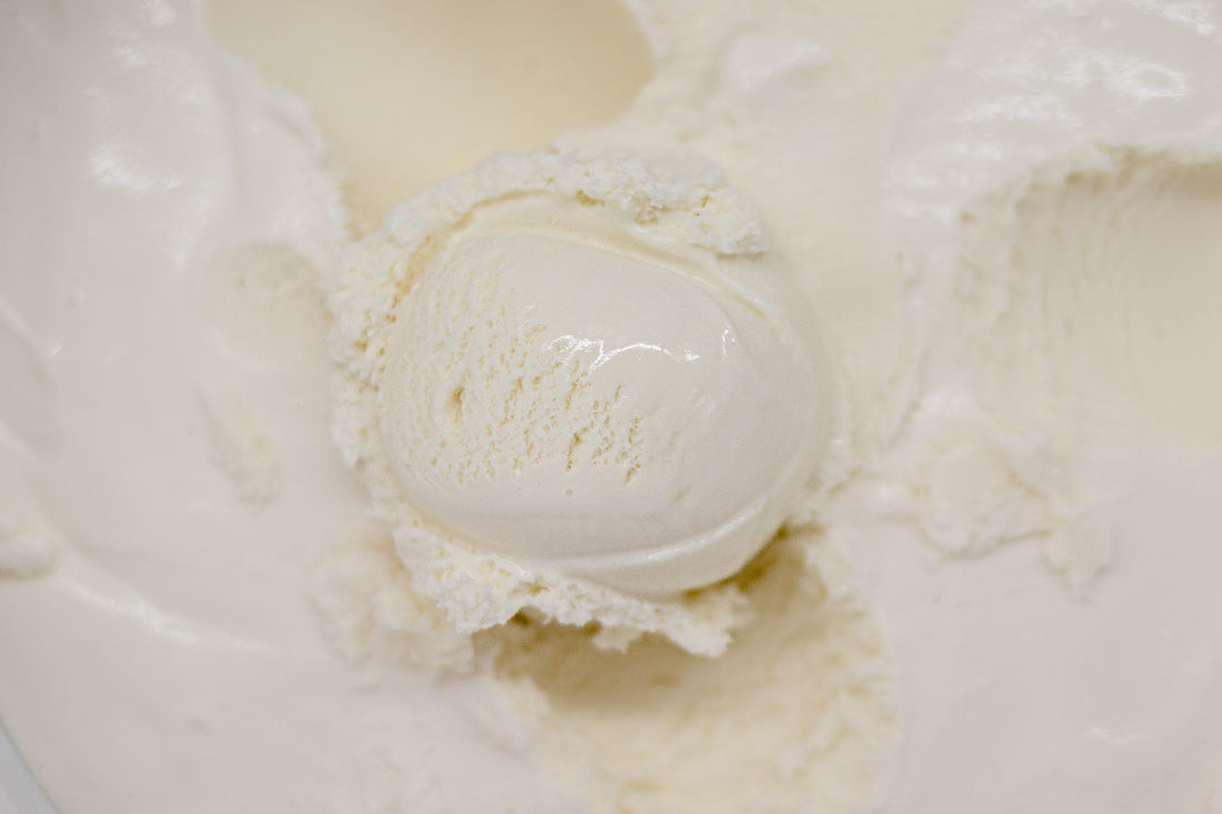 Vanilla bean ice cream with real vanilla specks