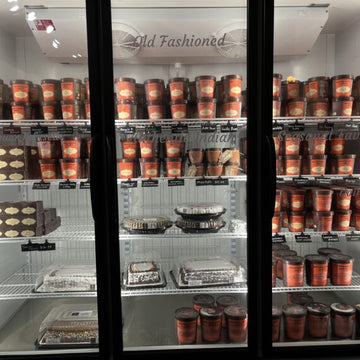 Ice cream display freezer inside Milwaukee Joe's shop