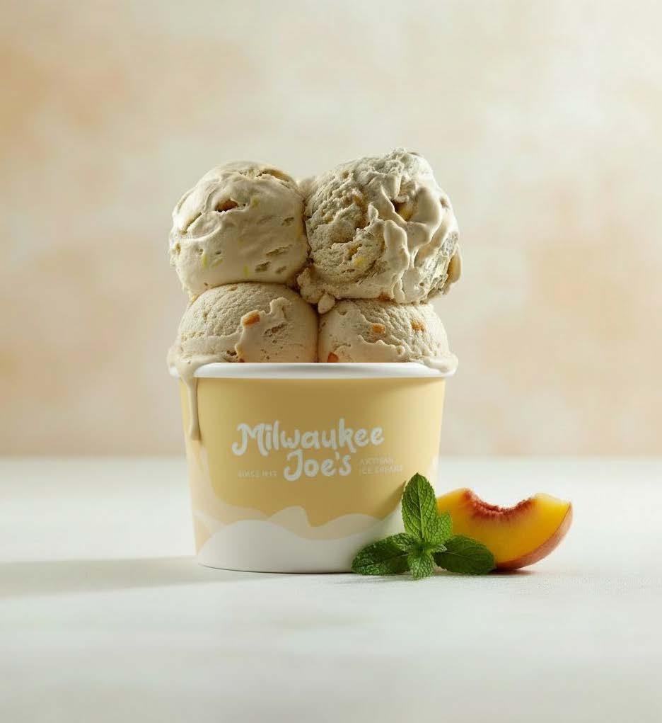 Mango ice cream made with real mango