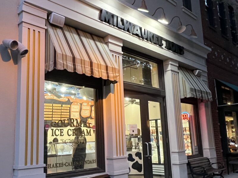 Milwaukee Joe's ice cream shop storefront in Southlake, Texas